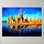 Magic City USA - Fantasy Art Poster Print