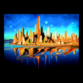 Magic City USA - Fantasy Art Poster Print
