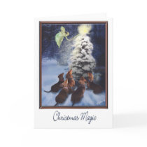 Magic Dachshund Christmas cards