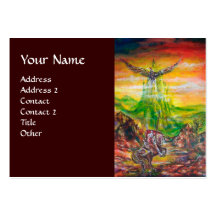 MAGIC DUEL BETWEEN BRADAMANT AND NEGROMANCER BUSINESS CARD TEMPLATE