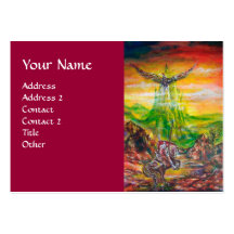 MAGIC DUEL BETWEEN BRADAMANT AND NEGROMANCER BUSINESS CARD TEMPLATE