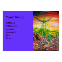 MAGIC DUEL BETWEEN BRADAMANT AND NEGROMANCER BUSINESS CARD TEMPLATES