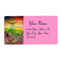 MAGIC DUEL BETWEEN BRADAMANT AND NEGROMANCER PERSONALIZED SHIPPING LABEL