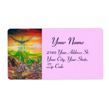 MAGIC DUEL BETWEEN BRADAMANT AND NEGROMANCER PERSONALIZED SHIPPING LABEL