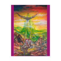 MAGIC DUEL BETWEEN BRADAMANT AND NEGROMANCER POST CARDS