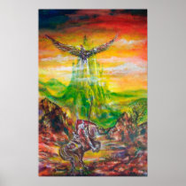 MAGIC DUEL BETWEEN BRADAMANT AND NEGROMANCER PRINT