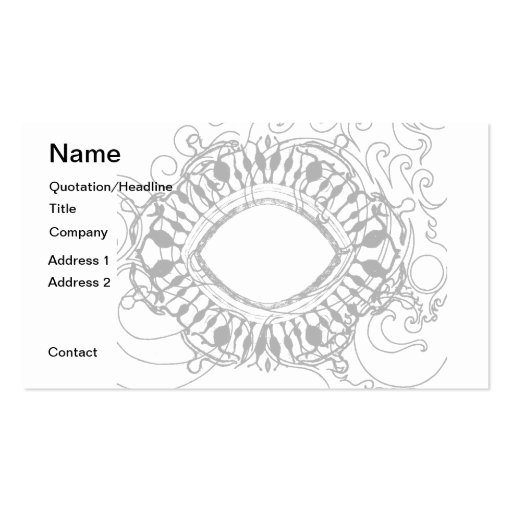 Magic Eye Business Card Template (front side)