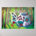 Magic Fish Mansion in the Forest print