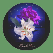 Magic Flowers - Thank You Sticker by elenaind Magic Flowers - Thank You Sticker