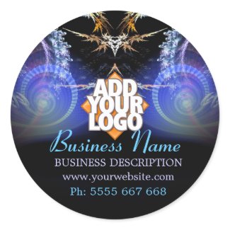Magic Fractal Shower w/ Logo Business Sticker sticker