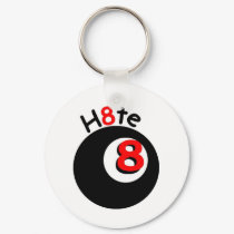 Magic H8te Ball 'H8te' key chain keychains