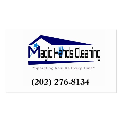 Magic Hands Cleaning Service Business Card Templates