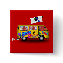 Magic Hippie Van buttons by oldrockerdude Magic Hippie Van buttons