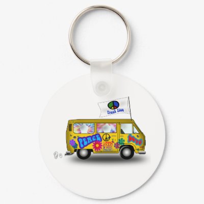 Magic Hippie Van Keychains by oldrockerdude