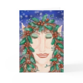 Magic Holiday Elf Greeting Card card