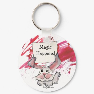 Magic Hoppens Cute Personalized Keychains by zooogle