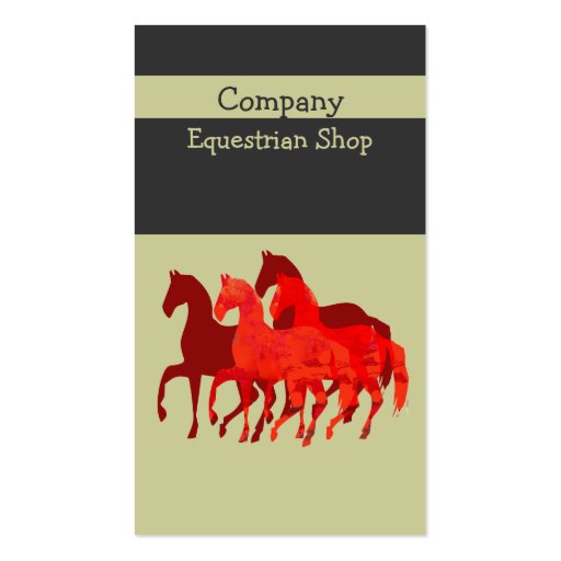 Magic  Horses Business Card Templates (front side)