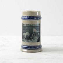 Magic Lantern Slide Ringling Bros Elephant Train Mug
