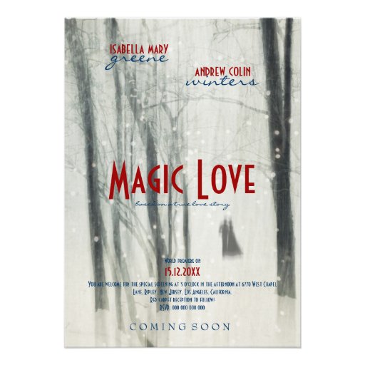 Magic Love - Wedding Movie Poster Style Invitation