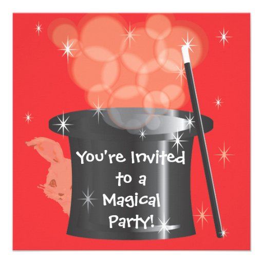 Magic Magician Party Invitation