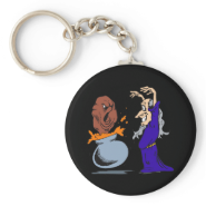 Magic Meatball Wizard Keychain