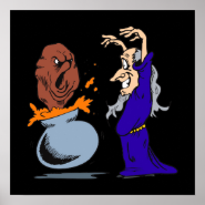 Magic Meatball Wizard Poster