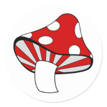 Magic Mushroom Round Stickers