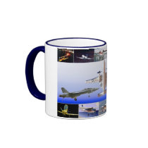 Magic of Flight Airplane Collage mugs