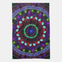 Magic Orbs fantasy kaleidoscope kitchen Tea towel kitchen towels
