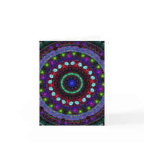 Magic Orbs Mandala Note card cards