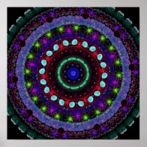 Magic Orbs Mandala Poster Print posters