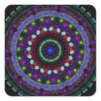 Magic Orbs Mandala Square Stickers stickers
