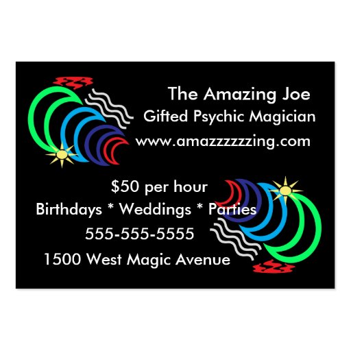 Magic Power Business Cards (front side)