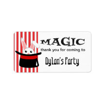 Magic Rabbit in a Hat Address Label