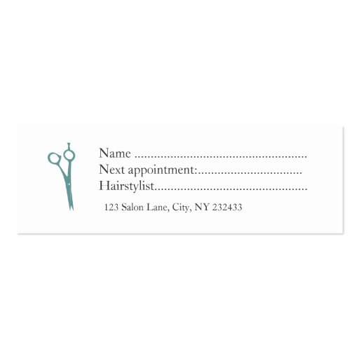 Magic Scissors Products Business Cards (back side)
