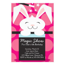 Magic Show Birthday Party Invitations