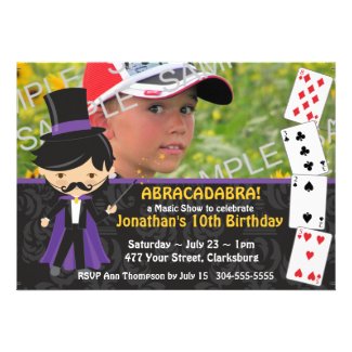 Magic Show Birthday Party Invitations