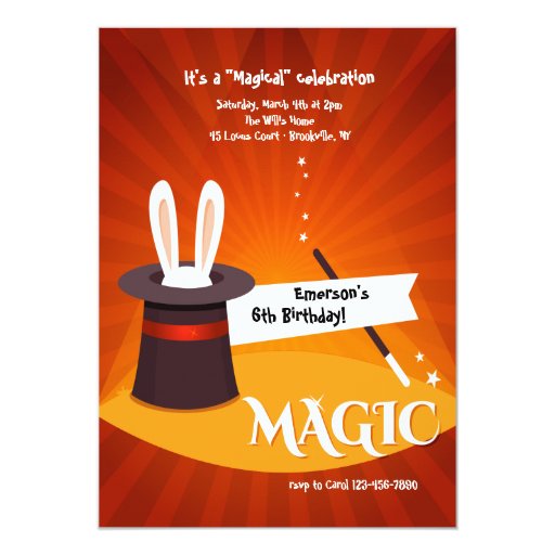 Magic Show Invitation | Zazzle