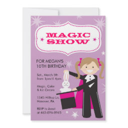 Magic Show Party Invitations invitation
