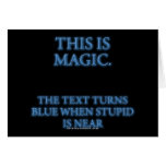 Magic Stupid Warning Card
