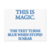 Magic Stupid Warning postcards