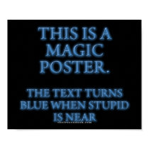 Magic Stupid Warning posters