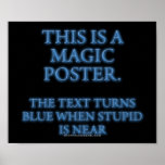 Magic Stupid Warning posters