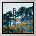 Magic Sunset Bridge Blue_orange Poster