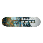 Magic Sunset Bridge Blue_orange Skate Board Deck