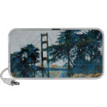 magic sunset bridge blue yellow travelling speakers