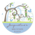Magic Tree & Baby Boy Baby Shower Favors Label / stickers