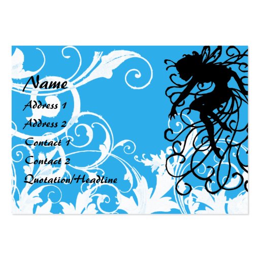 Magic White Garden -  Customized Business Card Templates (front side)