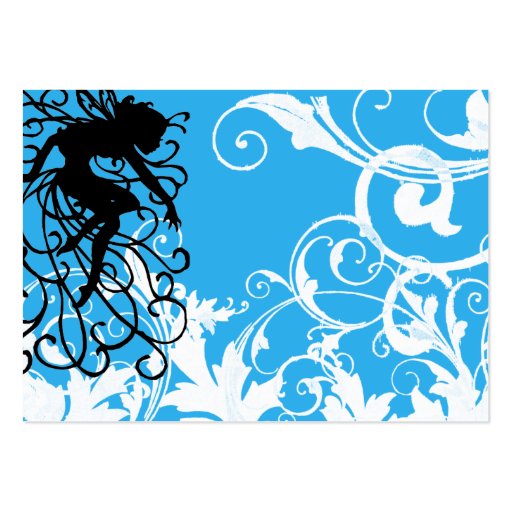 Magic White Garden -  Customized Business Card Templates (back side)