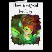 Magical birthday greetings cards